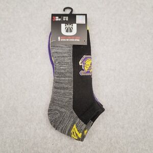 NBA Los Angeles‎ Lakers Men's Low Cut Socks Shoe Size 6-12  3 Pack Purple Gold